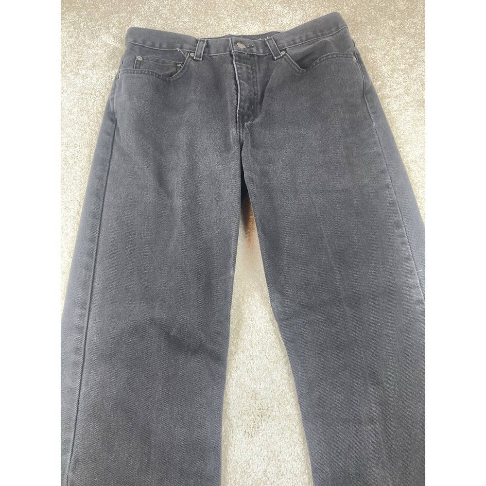 George Regular Fit 5 Pocket Straight Leg Black Jeans Size 32 X 32